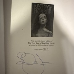 The Very Best of Best New Horror – Jones – Signed Limited 261/300 Earthling HCDJ