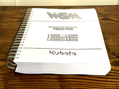 KUBOTA L2900 L3300 L3600 L4200 WORKSHOP MANUAL WSM – WIRE FIXED – JACKET – COLOR