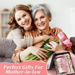 Thoughtful Mother-in-Law Gift: 14oz Pink Marble Mug with Elegant Gold Accents