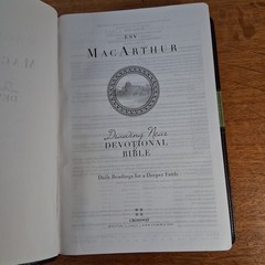 ESV MacArthur Drawing Near Devotional Bible TruTone Silver Gilt Page Edges 2013