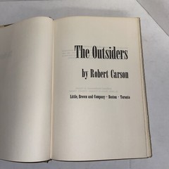MINT~ THE OUTSIDERS Robert Carson 1966 HCDJ BCE 1st Ed (A5)