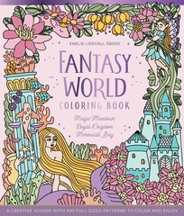 Fantasy World Coloring Book MAGIC MEADOWS – ROYAL 8.5in x 10.0in, off-white