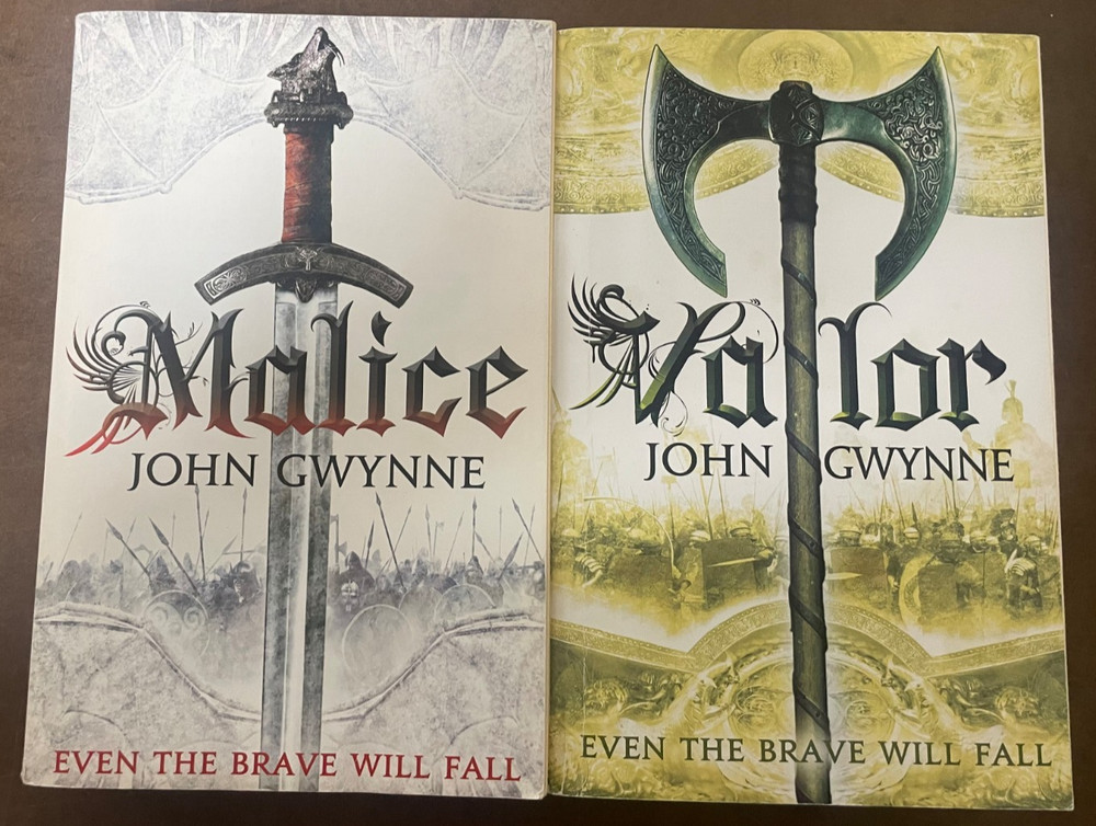 Malice and valor Book Lot 1 and 2 John Gwynne Fantasy Paperback Lot