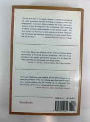The New Politics Of Poverty Mead 1992 Hardcover GC Social Policy Book