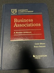 Business Associations: A Modern Approach