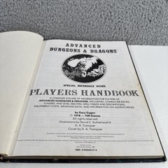 Players Handbook 6th Printing TSR Gary Gygax 1978 Dungeons Dragons Advanced D&D