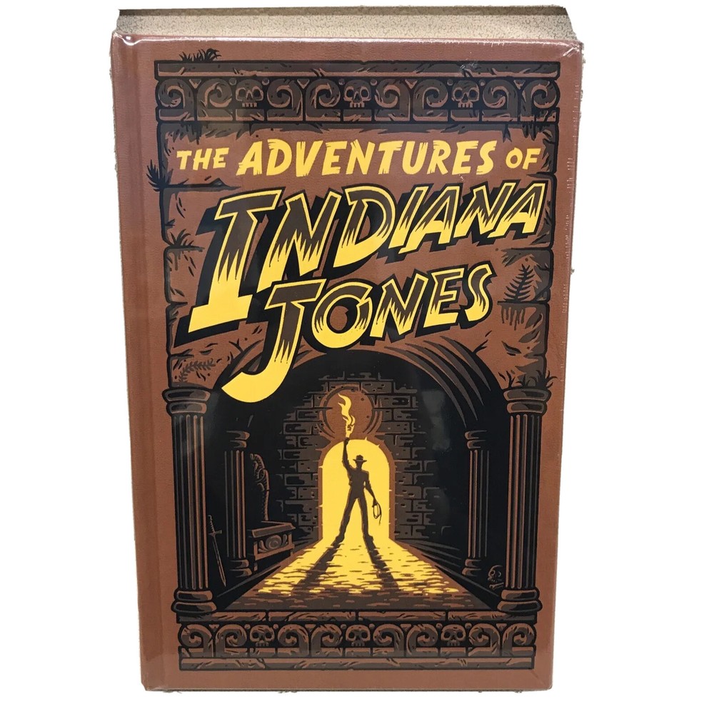 ❤️THE ADVENTURES of INDIANA JONES 3 Novels Hardcover Bonded Leather BRAND NEW