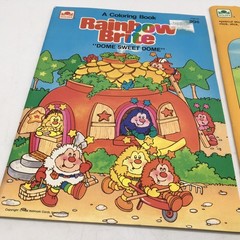 Rainbow Brite Coloring Book + Sticker Fun Golden Books Vtg 1984-85 UNUSED NOS
