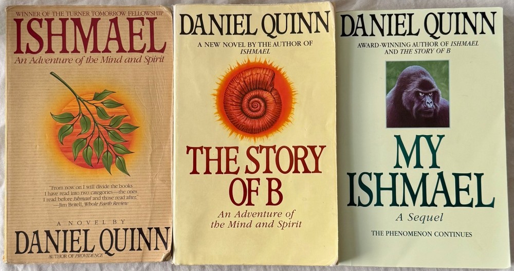3 Book Lot Daniel Quinn Ishmael The Story Of B Fiction Parable Novel My Ishmael