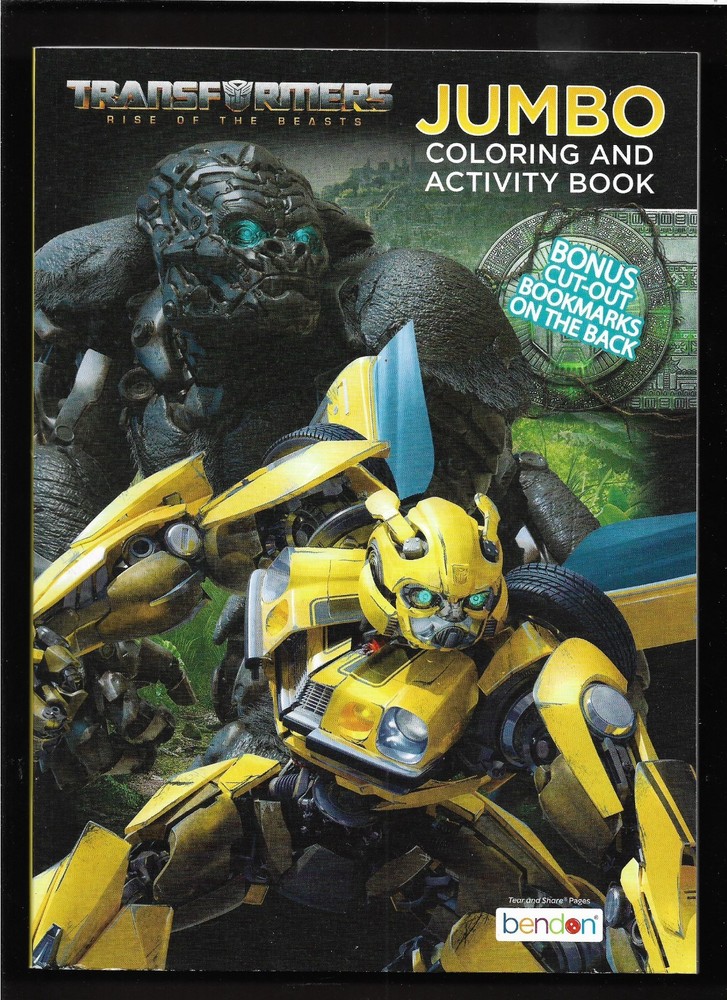 2023 Transformers Rise of the Beasts Jumbo Coloring & Activity Book – 80 Pages