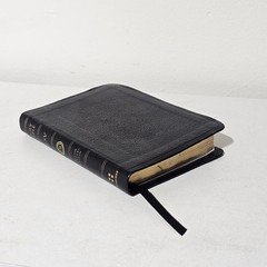 ESV New Testament, Psalms Proverbs Black Genuine Leather Pocket Size read desc.