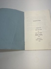 1979 Horsemanship Manual “Honey Rock Camp” Wheaton, IL. By Judy Meyer 32 Pages