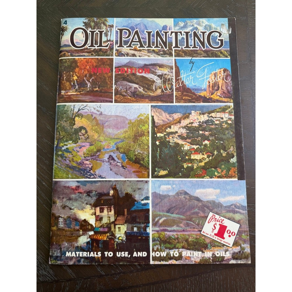 Vintage 1965 Walter Foster Oil Painting Book No 4 New Edition Art Instruction