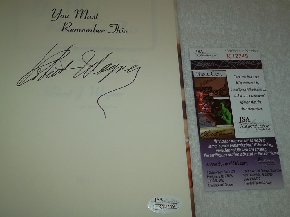 Robert Wagner Hand Signed You Must Remember This Book JSA #K12749 1st Edition HB