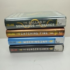The Hunger Games 1-4 series set by Suzanne Collina Hardcover Ex Library Lot