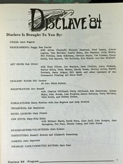 SCIENCE FICTION FANZINE DISCLAVE 1984 Sci-Fi Convention Connie Willis Paul Yurek