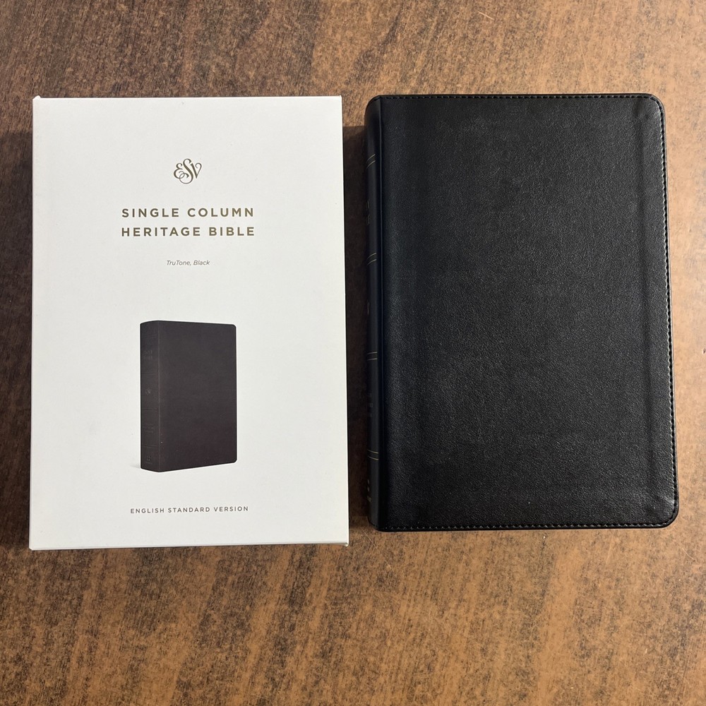 ESV Single Column Heritage Bible – $49.99 Retail – Black TruTone