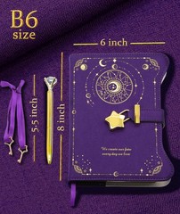 Inspirational Faux Leather Diary with Lock & Pen – 360 Pages of Dreams