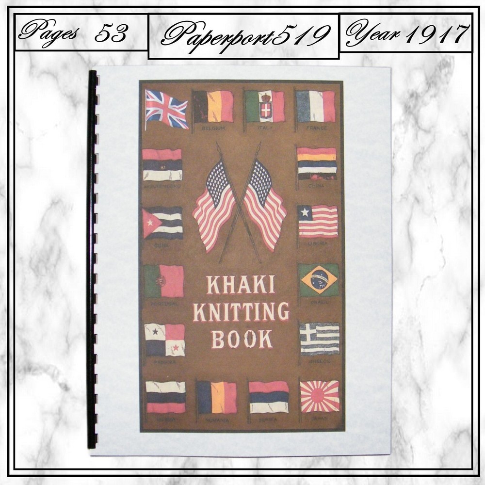 1917Khaki Knitting Book 53 Pages