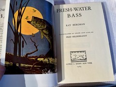 Freshwater bass fishing book Ray Bergman 1954, Illustrated. VG DJ. Stunning art.