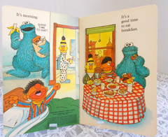 1982 Golden Boardbook CTW Sesame Street „Cookie Monster’s Good Time To Eat!’