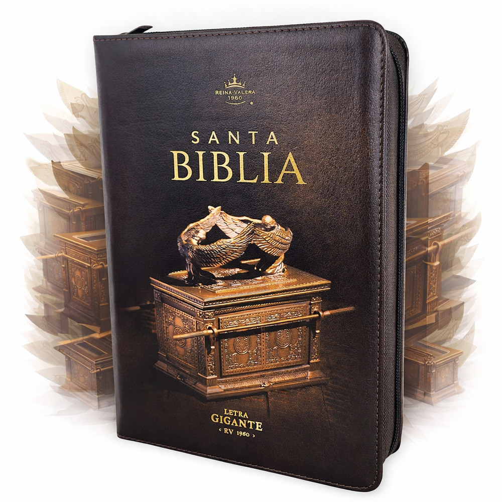 Biblia con Cierre Letra Gigante Manual 14 puntos RV1960 imit piel negro con i…