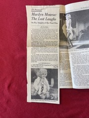 THE UNABRIDGED MARILYN HER LIFE FROM A TO Z 1987 includes newspaper clippings.
