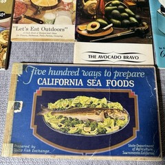 9 Vtg Cookbook Lot Pamphlets 1930s-1960s – Desserts Seafood Sunday Night Supper