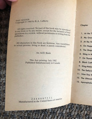 Past Master – R.A. Lafferty 1982 Ace Science Fiction Paperback