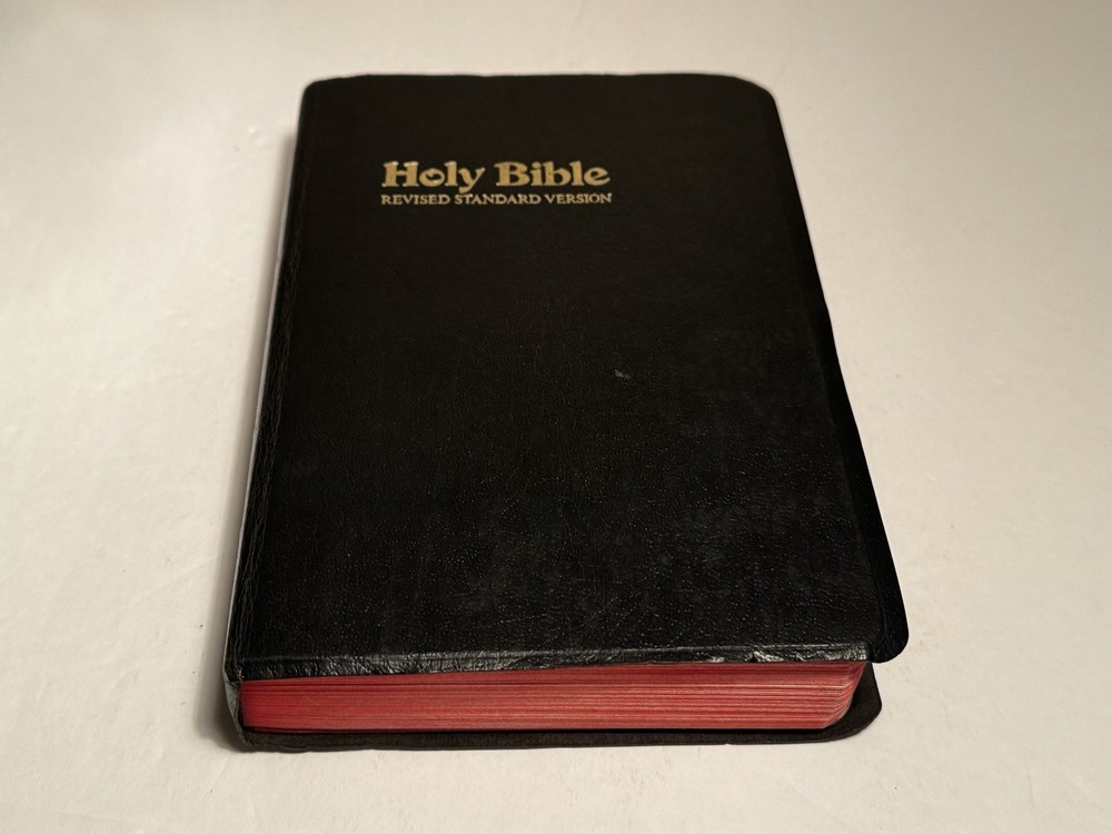 THE HOLY BIBLE RSV 1971 vintage Collins World Red Letter Edition with helps