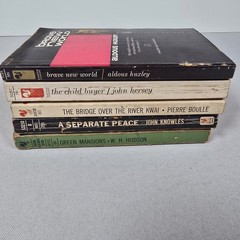5 Vtg Bantam Paperback Classics: Green Mansions, Brave New World, Child Buyer +