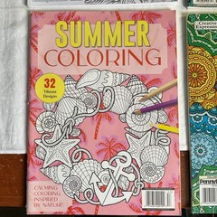 Adult Coloring Book Lot of 4: FANTASY ROMANCE SUMMER DINOSAURS MINDFUL NEW NOS