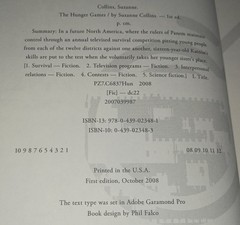 Suzanne Collins / The Hunger Games / 2008 1ST PRINT HBDJ / TRUE 1ST EDITION