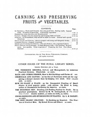 Canning And Preserving Fruits & Vegetables 1892 (36 Pages)