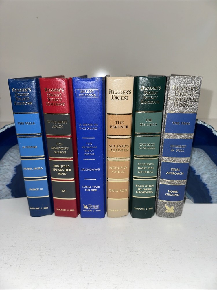 Reader’s Digest Condensed Books Lot of 6 Staging Multicolor Decor Display HC