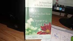 Divorce & Love Lost: God Will Make a Way – Hardcover, by Cloud Dr Henry; – Good