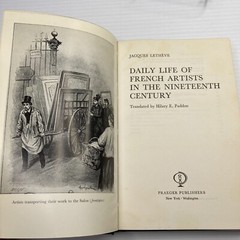 Daily Life of French Artists in the Nineteenth Century Letheve 1972 Art History