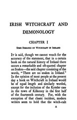 1913 Irish Witchcraft And Demonology 260 Pages
