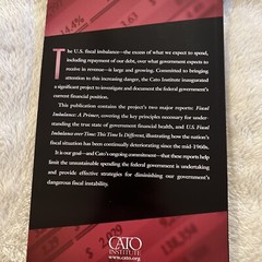 U.S. Fiscal Imbalance by Jeffrey Miron, CATO Institute 2016, Paperback, Mint