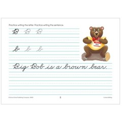 Cursive Alphabet Letters Writing Workbook Handwriting Worksheets Grades 3-4