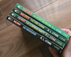 RL Stine Fear Street Box Gift Set 2 Books Surprise Party Ski Weekend Fire Game
