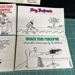 KLIBAN IN A BIGGER BOX 4 Book Set Softcover First Print 1970’s Humor Cartooning