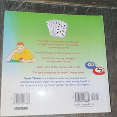 Poker Nights by Scott Tharler Paperback Barron’s Card Games Poker Book