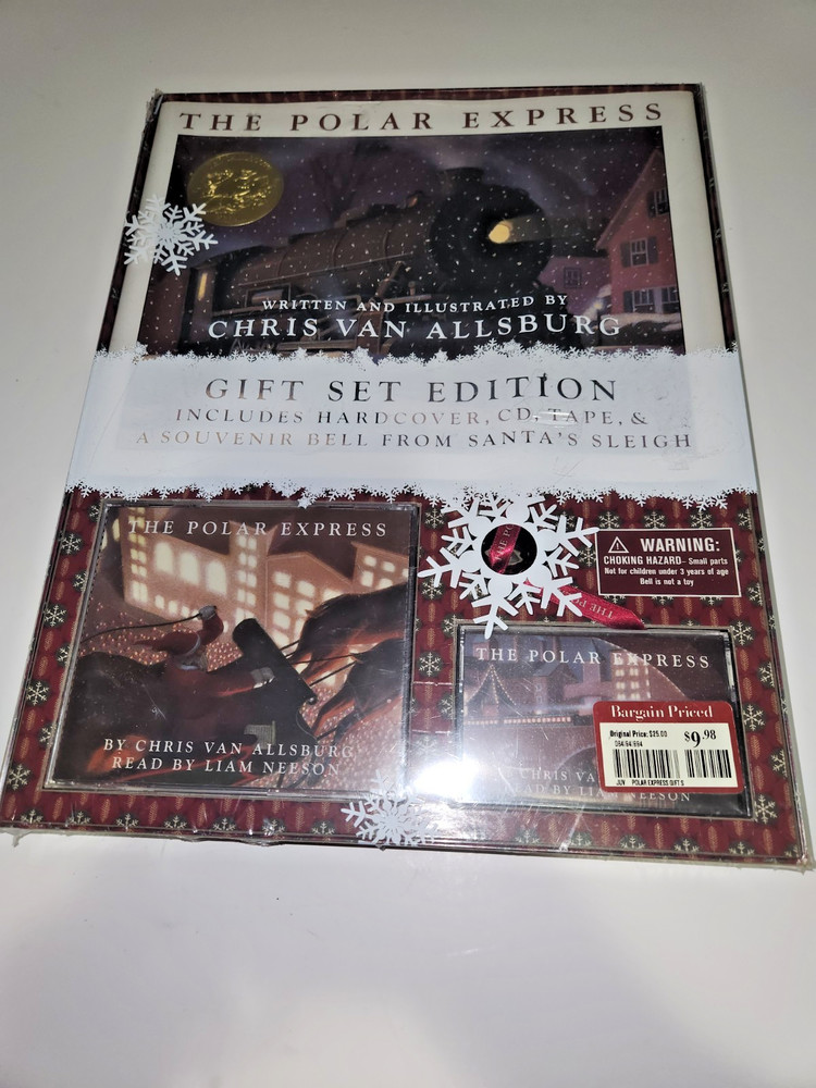 The Polar Express Book CD Cassette Chris Van Allsburg Vintage Sealed Gift Set