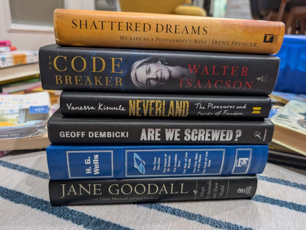 Six Book Lot. Wildly Mismatched. Hardcover. Very Good and Good Condition See Pic