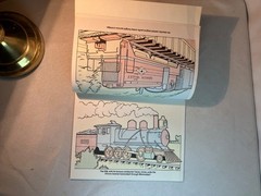 1983 Revell Paint With Water Coloring Book Super Trains Unused