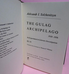 The Gulag Archipelago Set Vol. 1 & 2 by Aleksandr I. Solzhenitsyn 1st Edition
