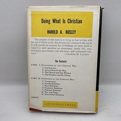 Doing What Is Christian by Harold Augustus Bosley (1960, Hardback)