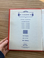 Central 2 Columns 9 1/4” * 7 1/4” Hardcover Bond Paper