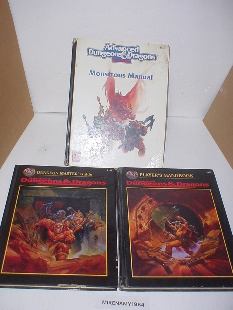 ADVANCED D&D: MONSTEROUS MANUAL, PLAYERS HANDBOOK and DUNGEON MASTER GUIDE